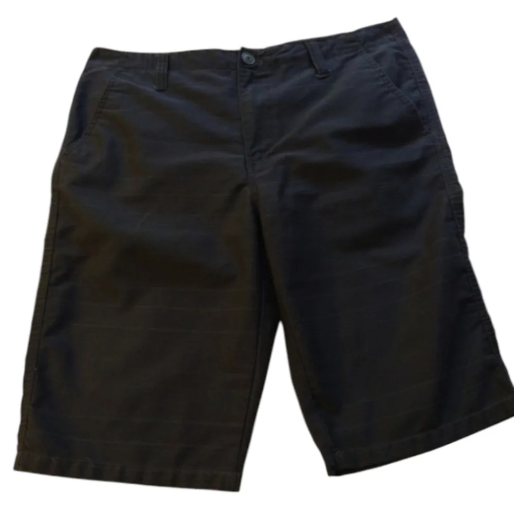 Size 34 men's classic flat front dark blue stripe short - Picture 1 of 15